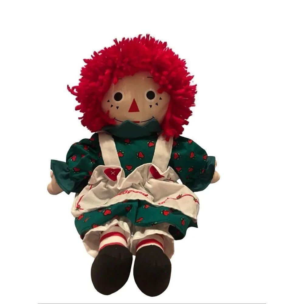 Snowden and Friends 1998 Christmas Raggedy Ann & Andy Dolls Stuffed Toys 12"